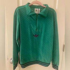 Adidas men’s track jacket green and purple S